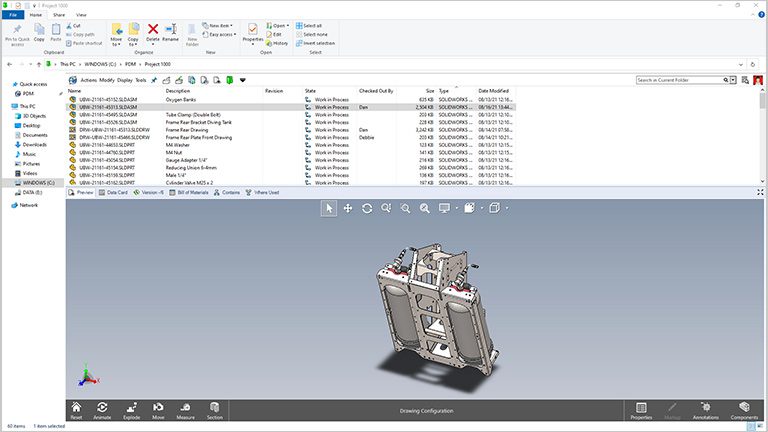 Tổng quan tính năng phần mềm SOLIDWORKS PDM 1 SOLIDWORKS PDM Standard