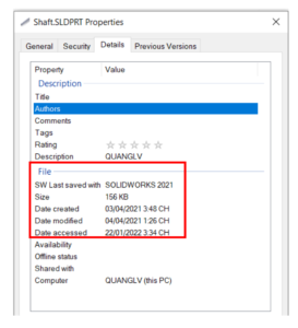 Cách hiển thị SOLIDWORKS File Version trong Windows Explorer 16 solidworks file version