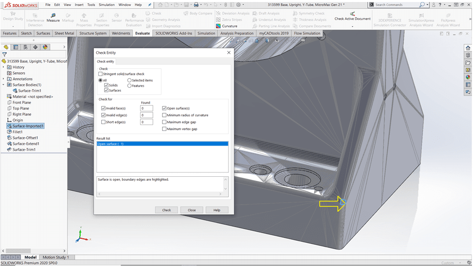 Hướng dẫn surface SOLIDWORKS 2020 – Direct Mesh Editing