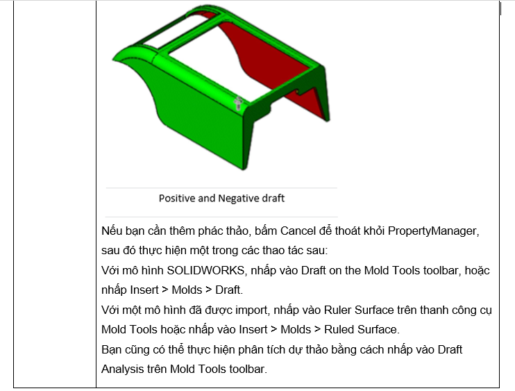 huong dan thiet ke khuon solidworks parting lines