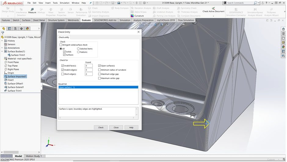 Hướng dẫn surface SOLIDWORKS 2020 – Direct Mesh Editing.