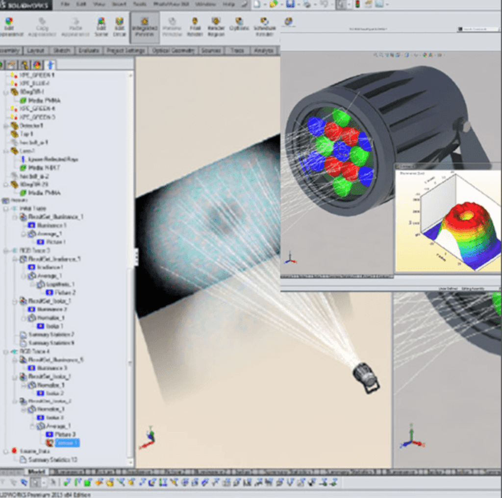 Phần mềm thiết kế quang học add in trên solidworks