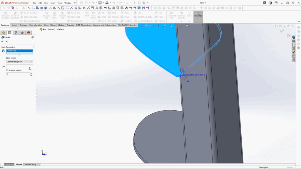 Scaling with coordinate system gif 1