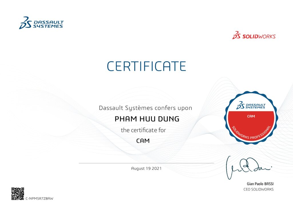 Khóa training SolidCAM Milling and Turning 66 Certificate C NPM5R7Z8AW