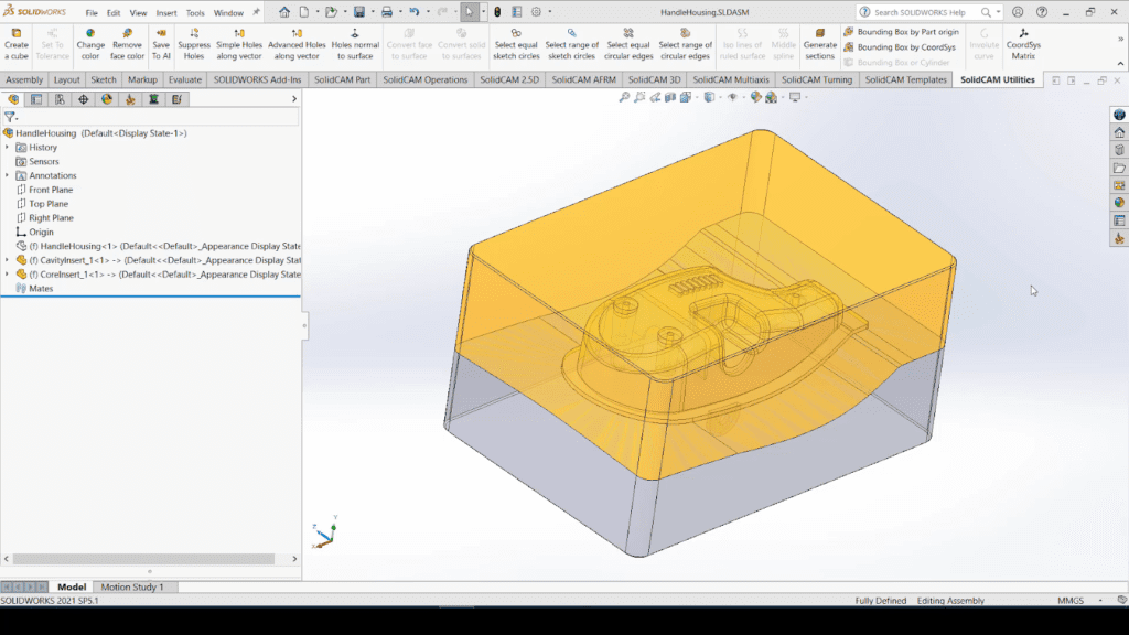 solidWorks va solidcam for mold making 6