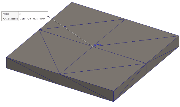 Sử dụng Probe trong SOLIDWORKS Simulation để kiểm tra chính xác tại cùng vị trí 4 Lưới được căn chỉnh hoàn hảo với đỉnh đã tạo