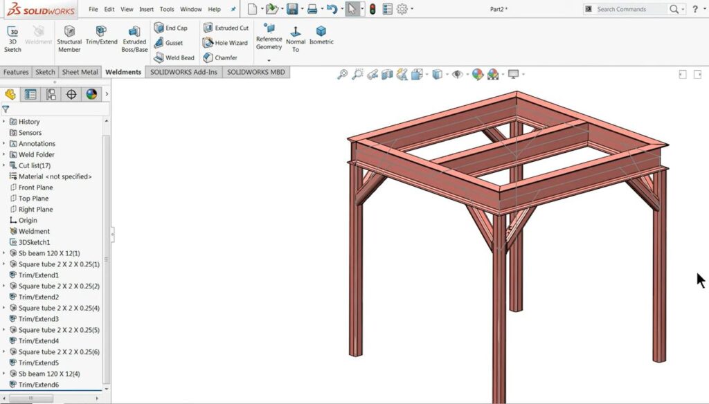 khoa hoc solidworks weldments 5