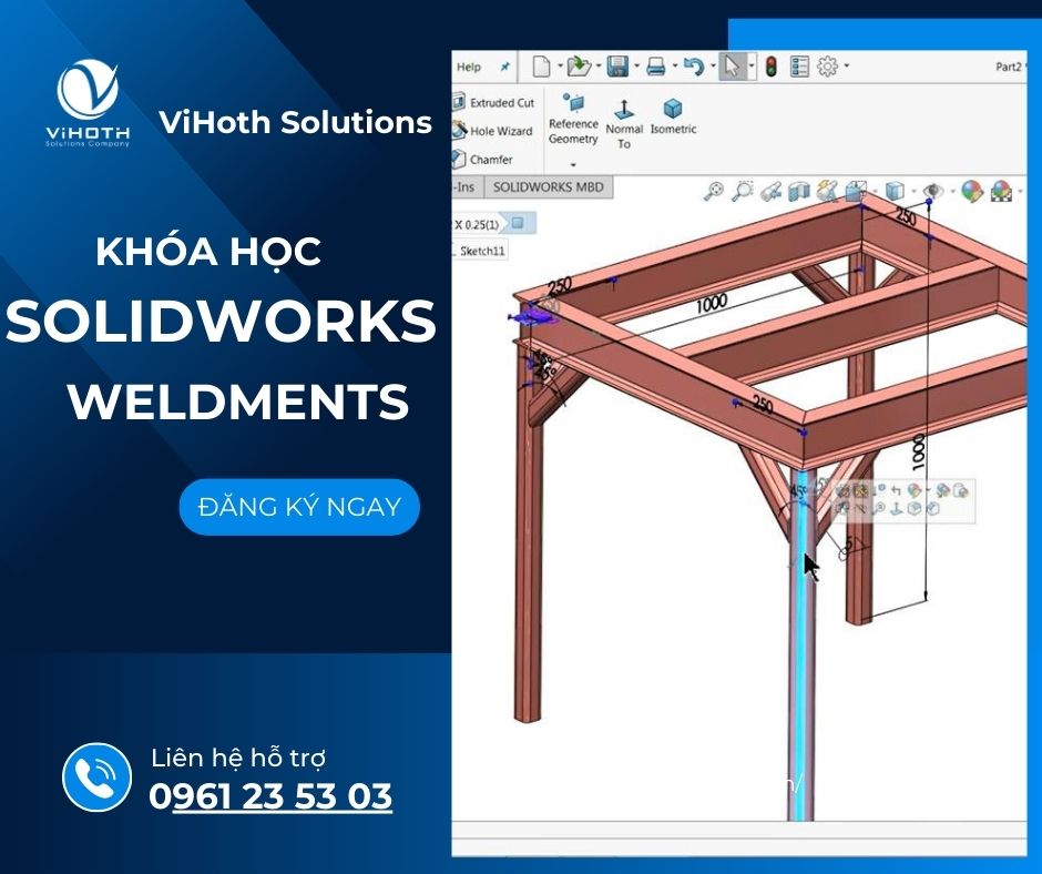 khoa hoc solidworks weldments 6