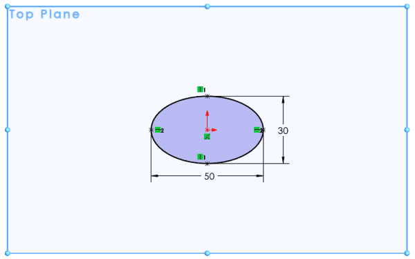 Tìm hiểu tính năng Loft trong SOLIDWORKS 1 Sketch profile đáy được vẽ trên mặt Top Plane