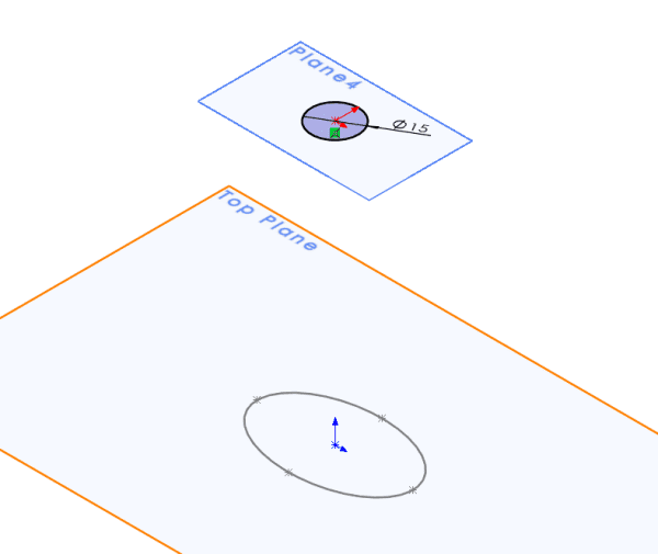 Sử dụng Symmetry phun nhiều mẫu trong SOLIDWORKS Plastic 3 Một Sketch khác cần cho SolidWorks Loft