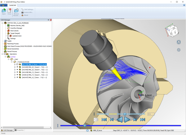 SolidCAM for Operators - Hỗ trợ toàn diện trong sản xuất 3 Viewing the program simulation