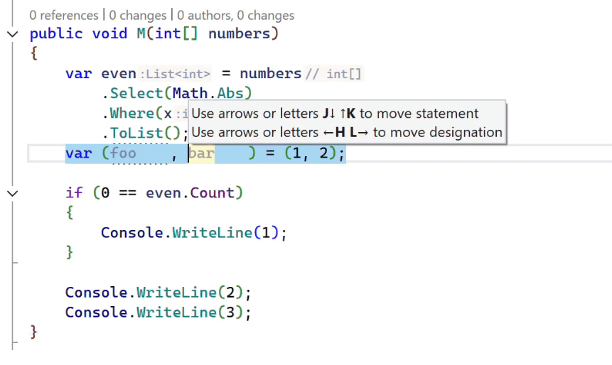 9 Tính năng của ReSharper mà mọi lập trình viên .NET cần biết 5 Di chuyển mã trên các thành phần cú pháp khác nhau