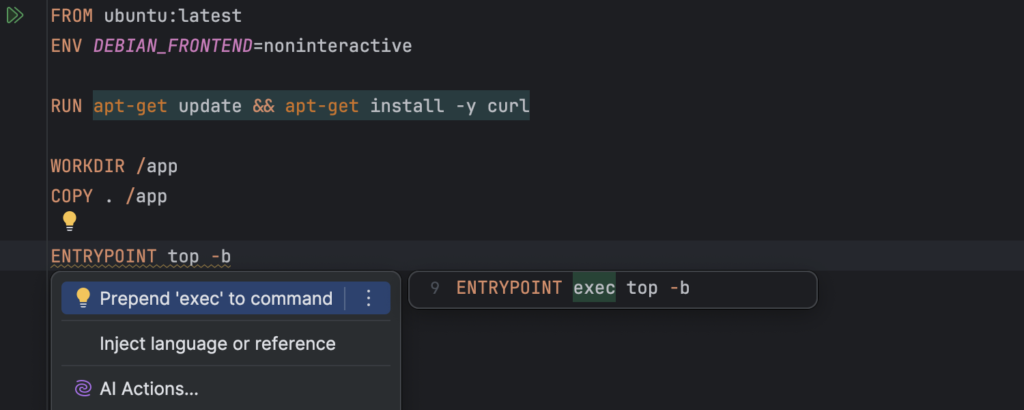 IntelliJ IDEA hỗ trợ Containerfile và cập nhật cho Dockerfile 3 intelliJ idea 2