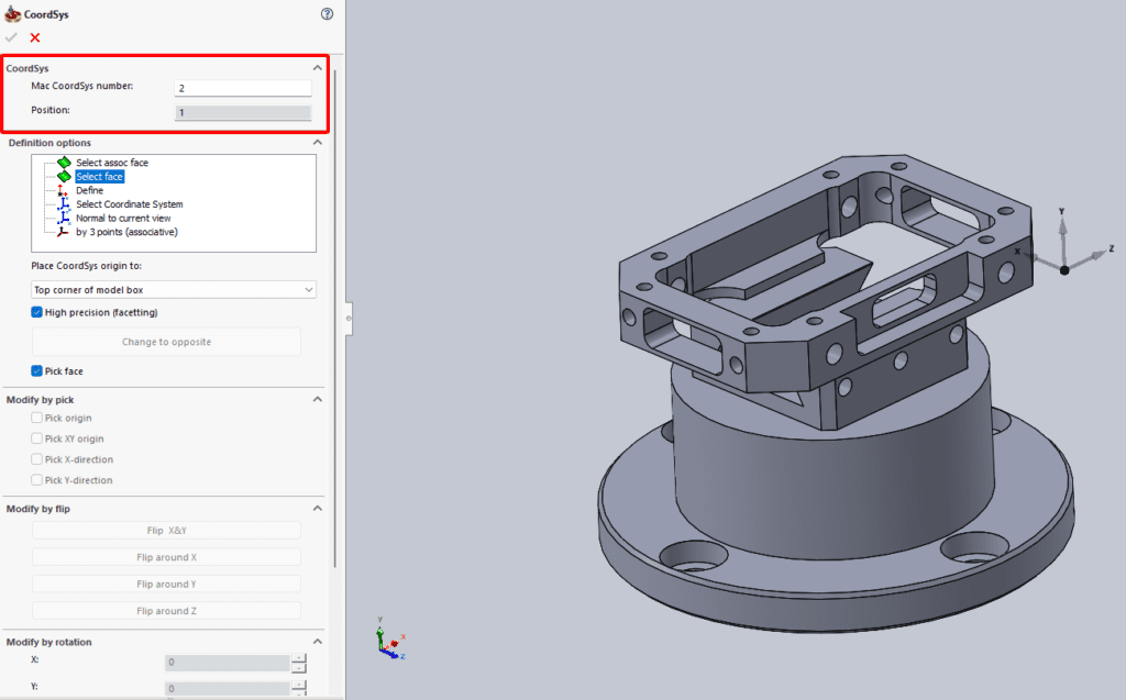 coordinate system trong solidcam 1