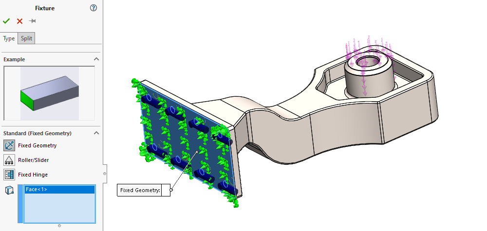 fixtures trong solidworks simulation 7