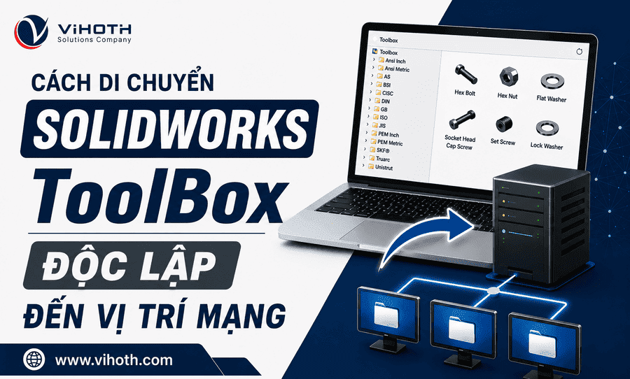Cách di chuyển SOLIDWORKS ToolBox độc lập đến vị trí mạng 7 solidworks toolbox 1