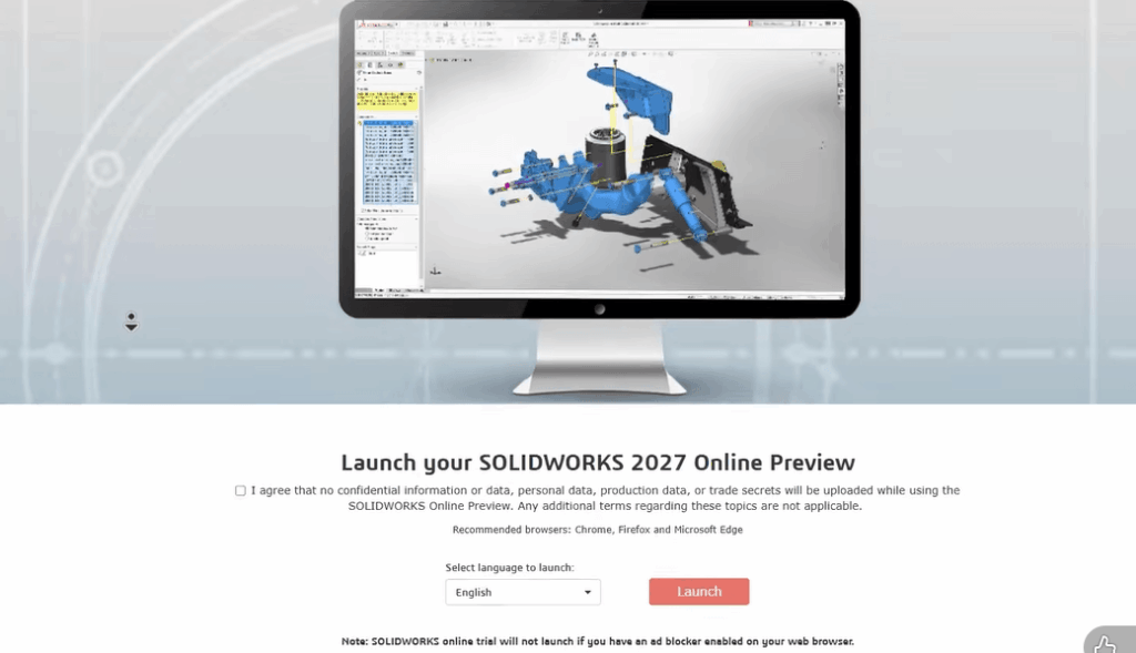 Khám phá SOLIDWORKS 2027 Preview phiên bản Beta 4 solidworks 2027 preview 4